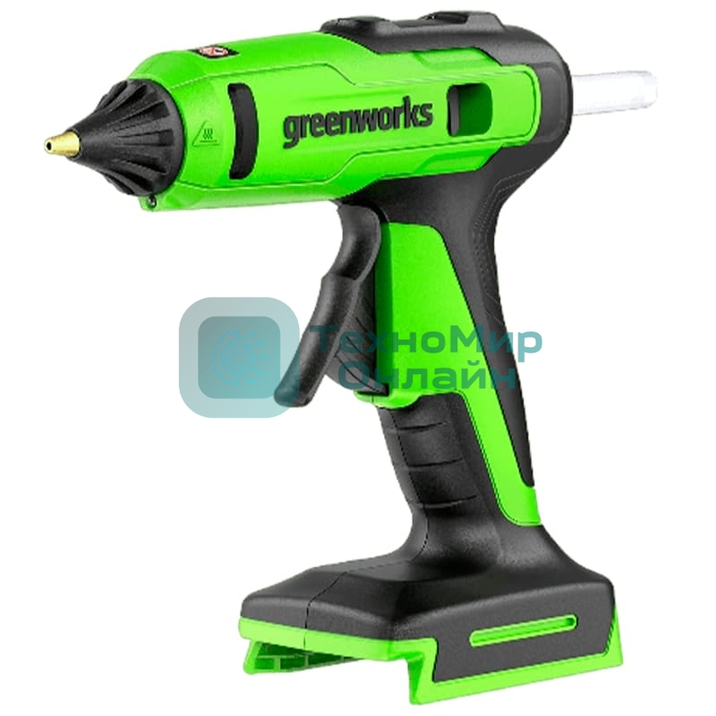 Пистолет клеевой аккумуляторный GreenWorks G24GLG, 24V, 11 мм, без АКБ и ЗУ (3502207)