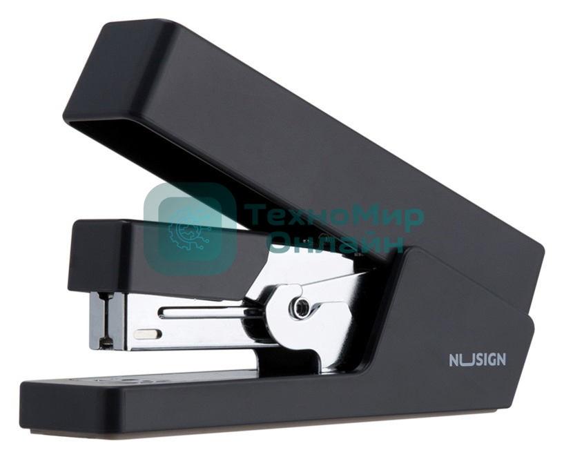 Степлер Deli ENS081BLACK Nusign 24/6 26/6 (25листов) черный 100скоб коробка