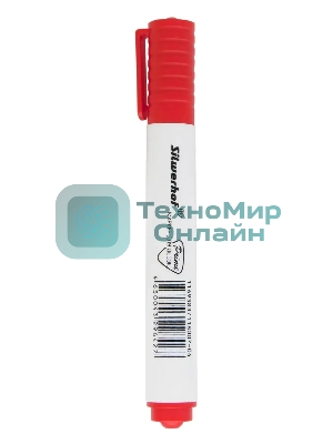 Маркер для досок Silwerhof Prime, пулевидный пишущий наконечник, 1-3мм, красный