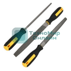 Набор напильников 3шт №2 Deli DL351083 инструментальная сталь T12, обрезиненная пластиковая рукоятка