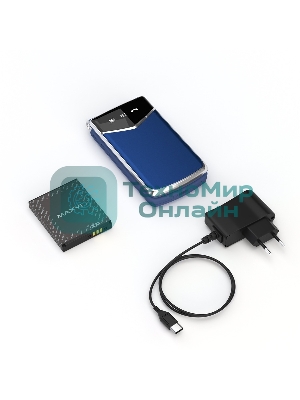 Мобильный телефон Maxvi E11 синий/серебристый