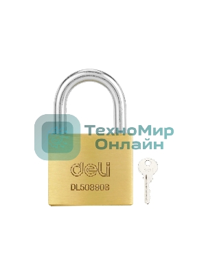 Замок навесной Deli DL508906 латунный, 50мм