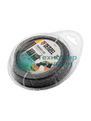 Леска для триммера Denzel двухкомпонентная эллипс 2,4мм х 15м, блистер EXTRA CORD
