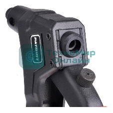 Заклепочник PATRIOT RP 200, услиленный литой корпус, Cr-Mo 3x-сегментный цанговый зажим, компактный, подпружинен.рукоятки, набор заклепок (по 15шт х 2,4-3,2-4,0-4,8 мм)