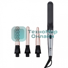 Мультистайлер BQ HST8030 серебристый/черный, 25 мм, 200 °C, 3 режима