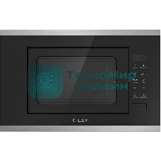 Встраиваемая микроволновая печь LEX BIMO 20.02 нержавеющая сталь/черный, 20 л, 700 Вт, переключатели - сенсор