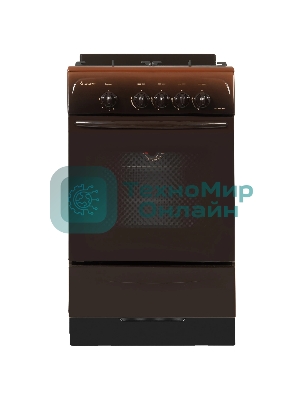 Плита газовая Gefest CG 50М02 К83 коричневый, конфорок 4 шт, духовка 42 л, 50 см x 85 см x 53 см