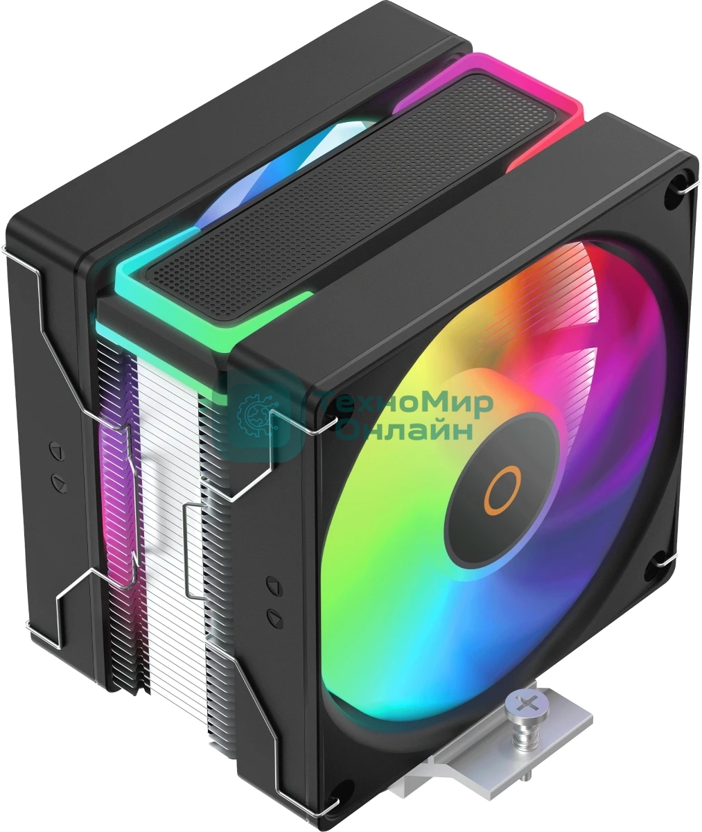 Кулер для процессора Ocypus Delta A40 SE BK Dual Fan ARGB, 2x120mm ARGB FAN, Top ARGB Panel, 4 HEAT PIPES, 4-PIN PWM, 800-1800 RPM, 31DBA, HYDRO BEARING, LGA115X/1200/1700/18XX, AM4/AM5