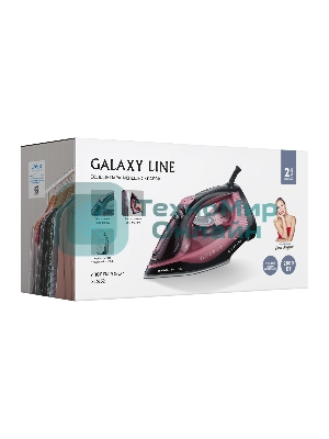 Утюг Galaxy Line GL 6132 розовый/черный, 2800 Вт, 60 г/мин, 200 г/мин, 320 мл