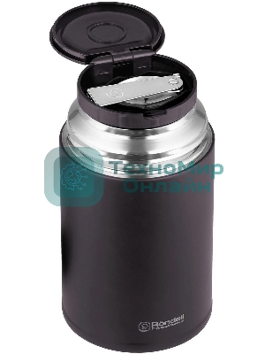 Термос для еды Rondell Tierno RDS-1661 0.7 л. бордовый с чехлом картонная коробка