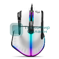 Мышь проводная SVEN RX-G990 белый, 12400 dpi, USB, кнопки - 9