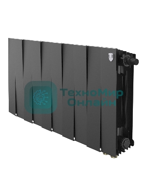 Радиатор биметаллический Royal Thermo PianoForte 300 черный VR80 - 10 секц.