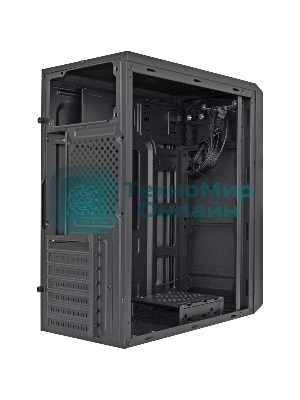 Компьютерный корпус Miditower ExeGate XP-332 Black, ATX, (XP350, Black,120мм), 2*USB, Audio