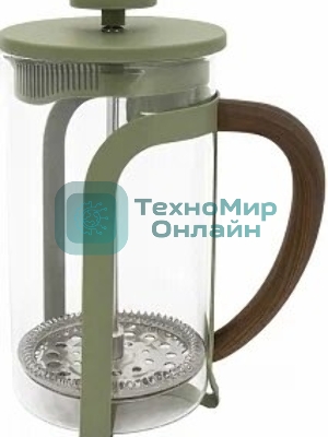 Френч-пресс DOMENIK DMF251 COLOR&WOOD серо-зеленый 350 мл