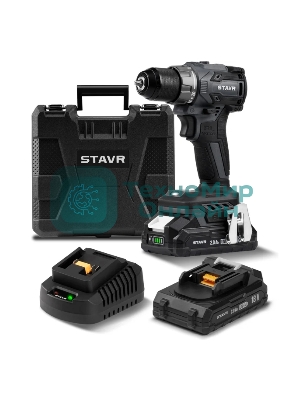 Дрель-шуруповерт СТАВР SDD 18BL-2K, 18 В, 2 Ач, 50 Нм, бесщеточный