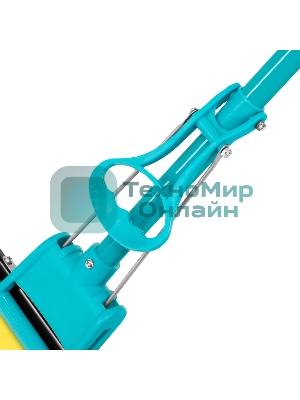 Швабра отжимная Home Palisad 110 см, губка PVA 26х5,5х6 см, телескопическая рукоятка, бирюзовая