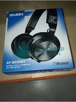 (Поврежденная упаковка) Гарнитура беспроводная SVEN AP-B630MV черный (USB, Bluetooth) (SV-019303)