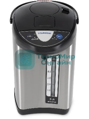Термопот Starwind STP5741 5 л, 800 Вт, серебристый/черный