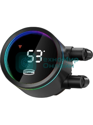 Система охлаждения PCCooler DA360 Pro ARGb Digital BK (300W, 360мм, LED temp., Black, ARGb/Fans: 3x120мм, 75.8CFM, 33.7dBA, 2200RPM/Pump height 57мм, 28dBA, 3000RPM, Rad thickness 27мм/S: 1851, 1700, 1200, 20XX, 115X, AM5, AM4)