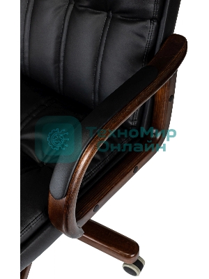 Кресло Бюрократ T-9932W-LOW-Eco черный, экокожа