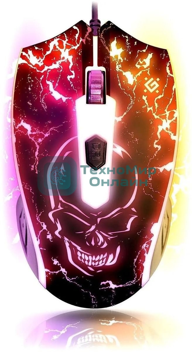 Мышь проводная Defender Overmatch GM-069 черный, 2400 dpi, USB, кнопки - 4