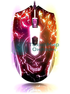 Мышь проводная Defender Overmatch GM-069 черный, 2400 dpi, USB, кнопки - 4