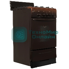 Плита газовая Gefest CG 50М02 К83 коричневый, конфорок 4 шт, духовка 42 л, 50 см x 85 см x 53 см