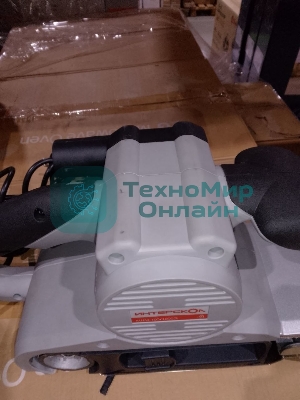 (Б/У) Ленточная шлифмашина ИНТЕРСКОЛ ЛШМ-100/1200Э (Б/У товар с признаками  эксплуатации/износа,  с  механическими повреждениями (вмятина, деформация  корпуса,  существенный некомплект), но при этом работоспособный в рамках основного функционала)