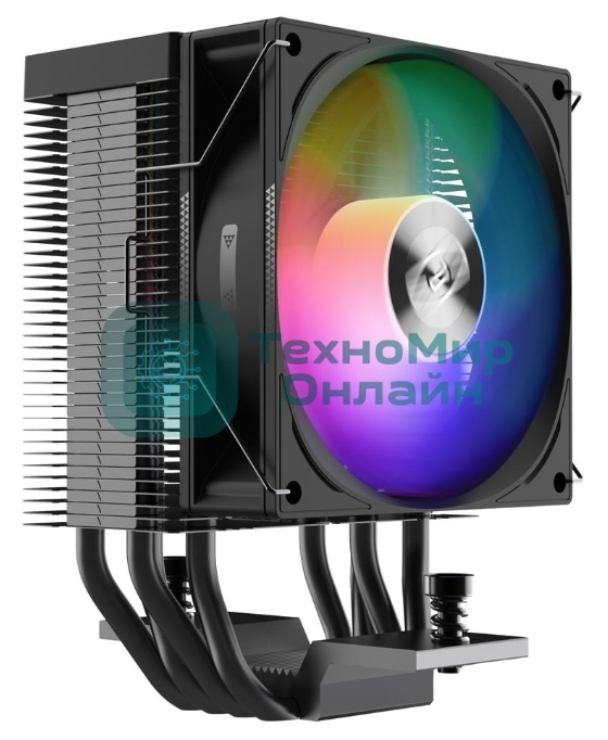 Кулер PCCooler R400 ARGb черный 92мм алюминий+медь 2200r m 30db 4-pin 180W 133мм