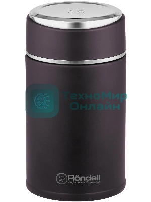 Термос для еды Rondell Tierno RDS-1661 0.7 л. бордовый с чехлом картонная коробка