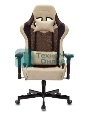 Кресло игровое Бюрократ VIKING 7 KNIGHT BR FABRIC коричневый текстиль/эко.кожа крестовина металл/пластик