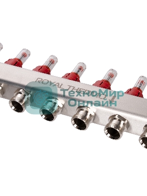 Коллектор Royal Thermo нерж. в сборе с расходомерами 1