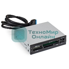 Кард-ридер ExeGate CR-611U3/черный/SD/SDHC/SDXC/MMC/microSD/T-Flash/CF/MS/MS micro/XD/USB 3.0/металл/пластик