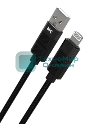 Дата-кабель MORE CHOICE (4620202554826) K87i 2м USB 2.4A для Lightning - 2м, черный