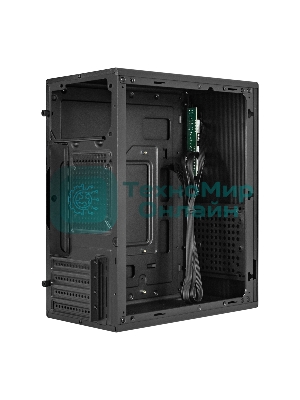 Компьютерный корпус Minitower ExeGate BAA-308M-AAA350 (mATX, БП AAA350 с вент. 8см, 2*USB, HD Audio, черный)
