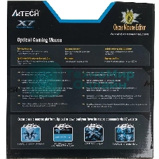 Мышь проводная A4Tech X-710MK черный, 2000 dpi, USB, кнопки - 7