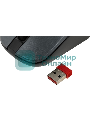 Мышь беспроводная Defender Wave MM-995 серебристый, 1600 dpi, радиоканал, USB, кнопки - 4