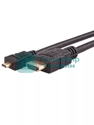 Кабель VCOM/TELECOM HDMI-19M -- MicroHDMI-19M ver 2.0+3D/Ethernet,1m Telecom TCG206-1M