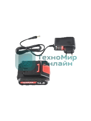 Дрель-шуруповерт Победа ДА-14/2 Ли  14,4 В, 2,2 Ач, 35 Нм, щеточный