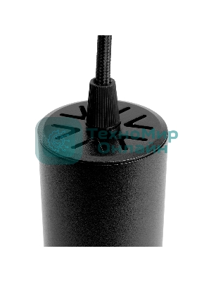 Светильник трековый на шинопровод Feron AL196 ДПО GU10 без лампы на подвесе черный