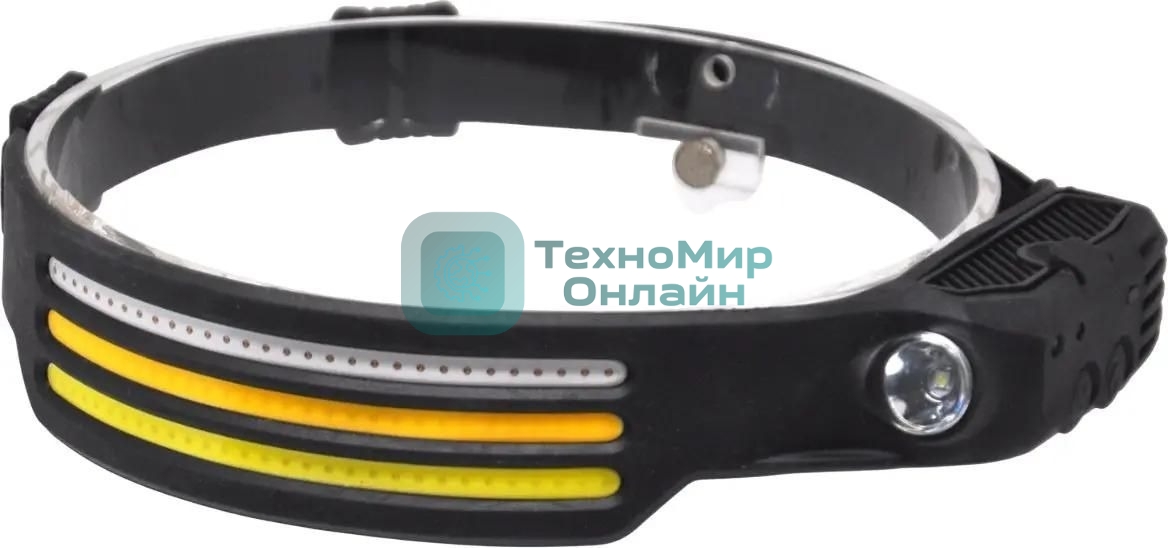 Фонарь налобный Gauss GFL412 черный 13Вт лам.:светодиодный встроенный аккумулятор