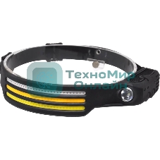 Фонарь налобный Gauss GFL412 черный 13Вт лам.:светодиодный встроенный аккумулятор