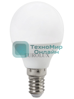 Лампа светодиодная EUROLUX LL-E-G45-7W-230-4K-E14 шар