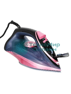 Утюг Hyundai H-SI01623 черный/розовый, 2400 Вт, 20 г/мин, 160 г/мин, 250 мл