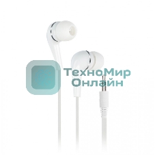Проводные наушники Smartbuy A4 белый, внутриканальные, Jack 3.5 мм, микрофон на проводе