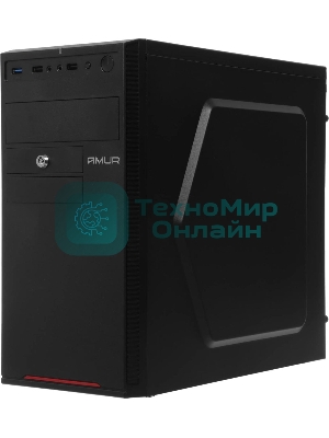 Компьютер Amur Нарвал B7I21 MT i3 12100 (3.3) 16Gb SSD 256Gb UHDG 730 FreeDOS GbitEth 400W мышь клавиатура черный (RUS) (2147002)