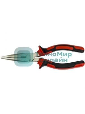 Длинногубцы Matrix 17422 NICKEL 180 мм, изогнутые никелированные, двухкомпонентные рукоятки