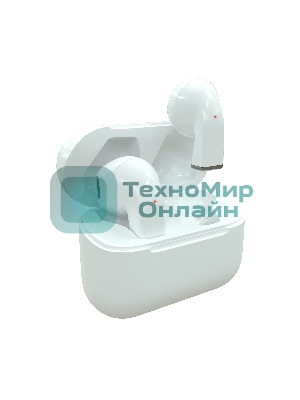 Наушники TWS More Choice БВ06 белый, вкладыши, Bluetooth, сенсорное управление, до 4 ч