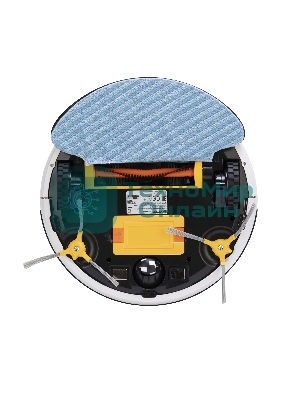 Робот-пылесос Vitek VT-1805 белый/синий, Li-Ion, уборка сухая/влажная, пылесборник контейнер 0.5 л