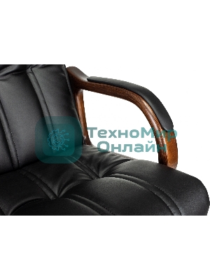 Кресло Бюрократ T-9932W-LOW-Eco черный, экокожа